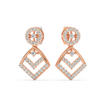 Load image into Gallery viewer, Glitter Swirls Lab Grown Diamond Drop Earrings by Stefee Jewels
