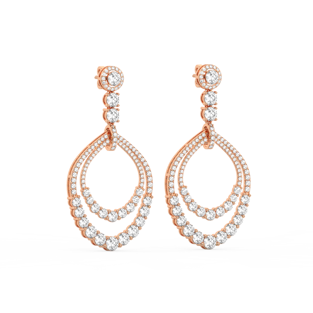 Timeless Round  Lab Grown Diamond Earrings By Stefee Jewels