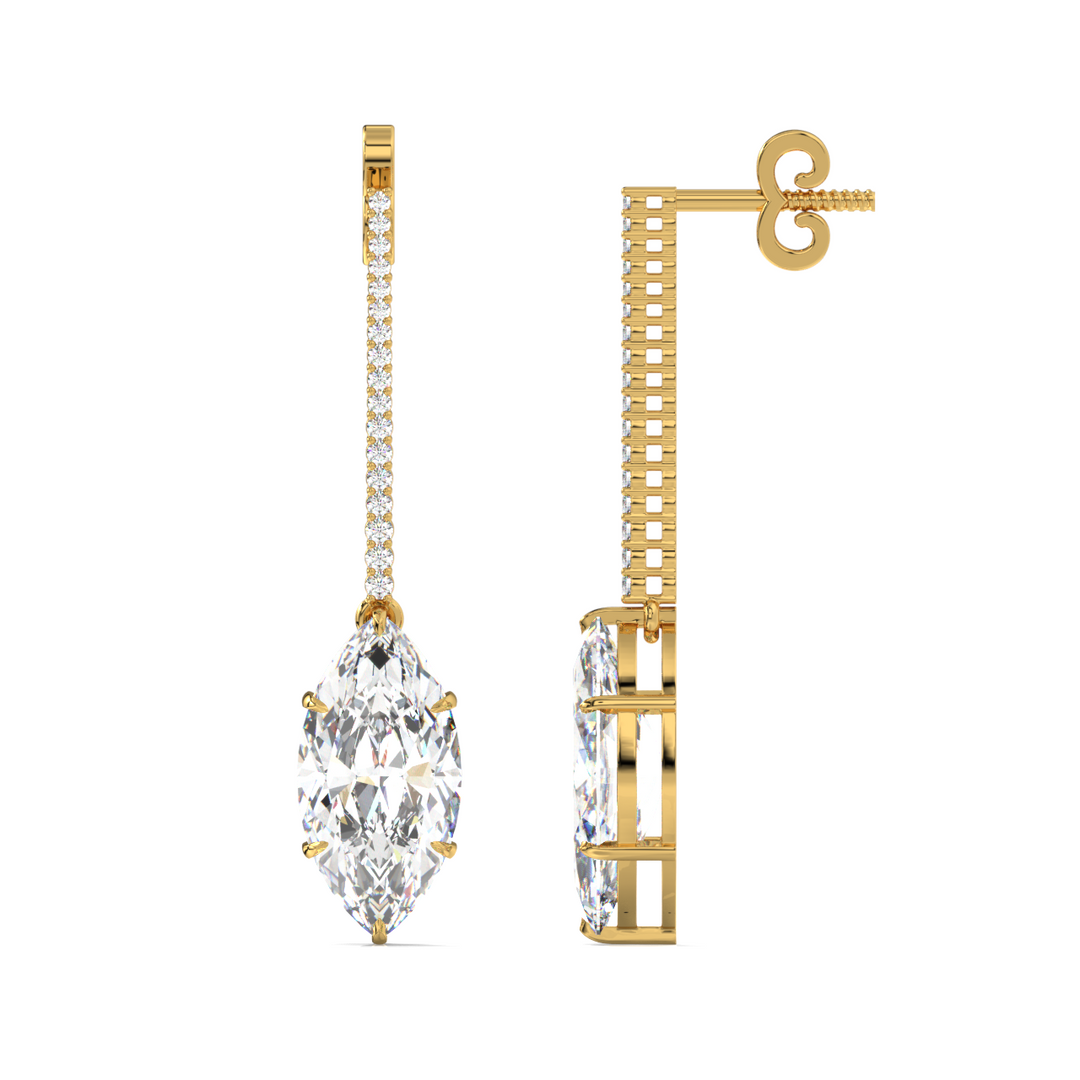 Exqusite Lab Grown Diamond Drop  Earrings By Stefee Jewels