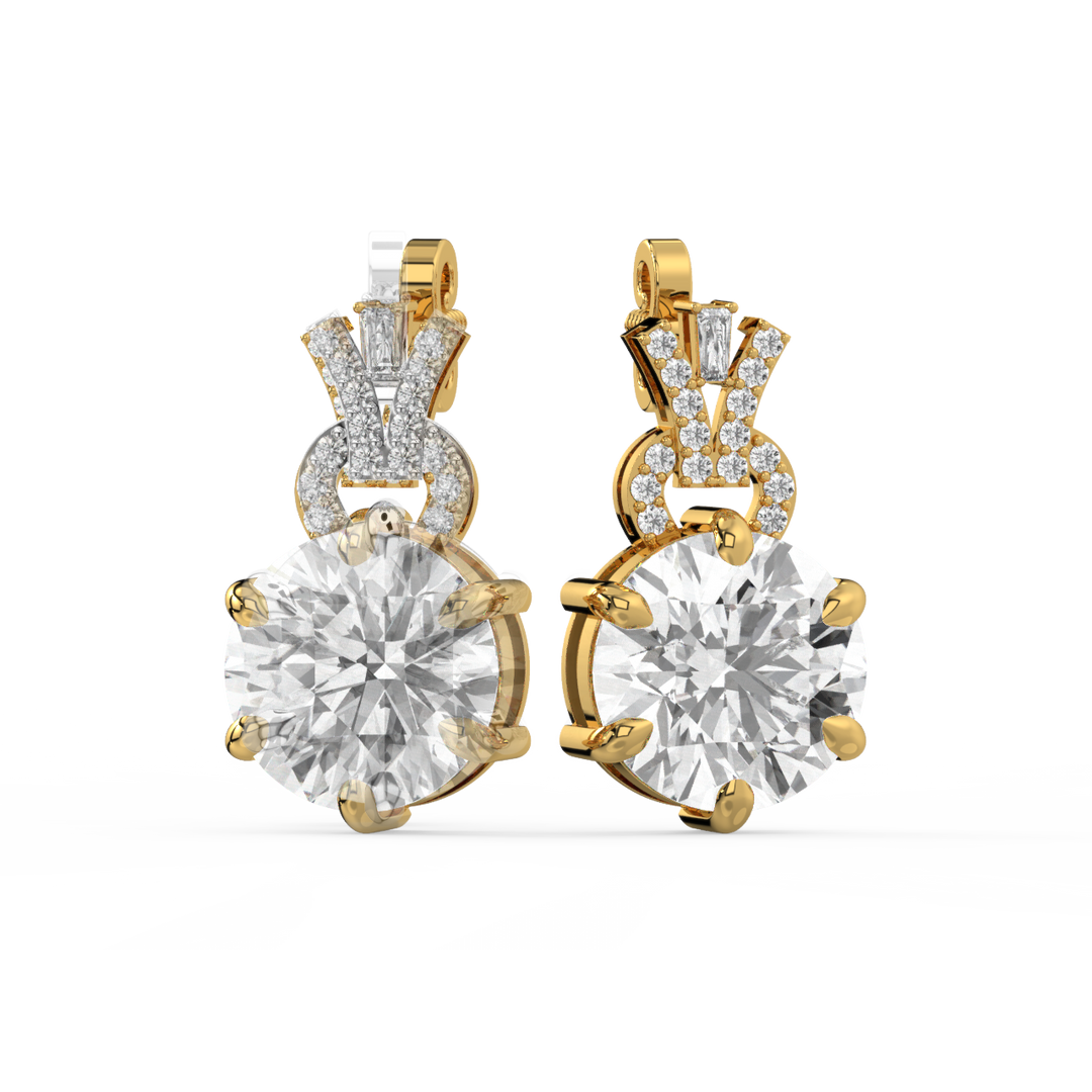 Elegant Glimmer Lab Grown Diamond Stud Earrings by Stefee Jewels