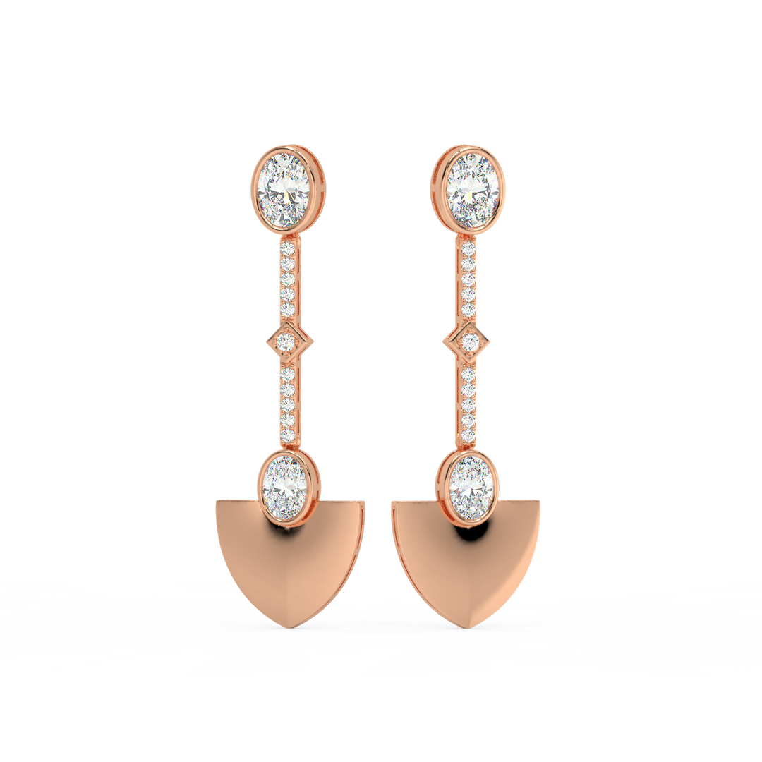 Pure Elegance Lab Grown Diamond Drop Earrings by Stefee Jewels