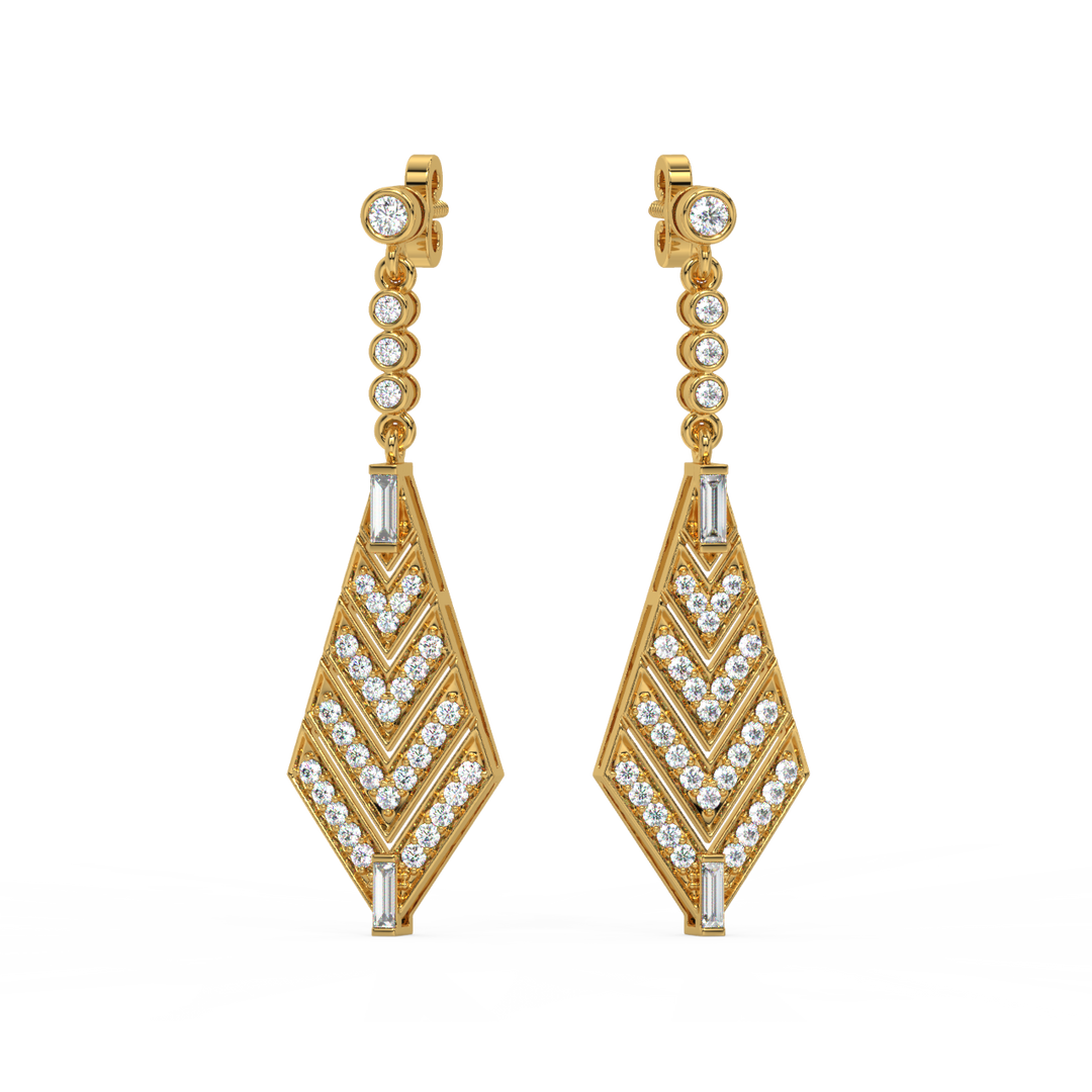 Dazzling Delight Lab Grown Diamond Drop Earrings by Stefee Jewels