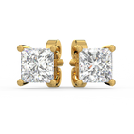 Load image into Gallery viewer, Solitaire Princess Lab Grown Diamond Studs Earrings by Stefee
