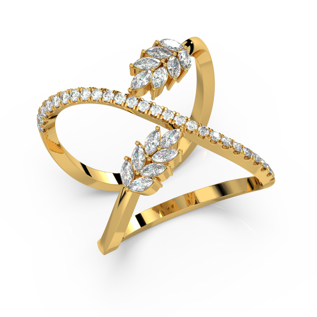 Brilliant Petals Lab Grown Diamond Ring by Stefee Jewels