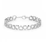Load image into Gallery viewer, Locked Hearts Lab Grown Diamond Bracelet by Stefee Jewels
