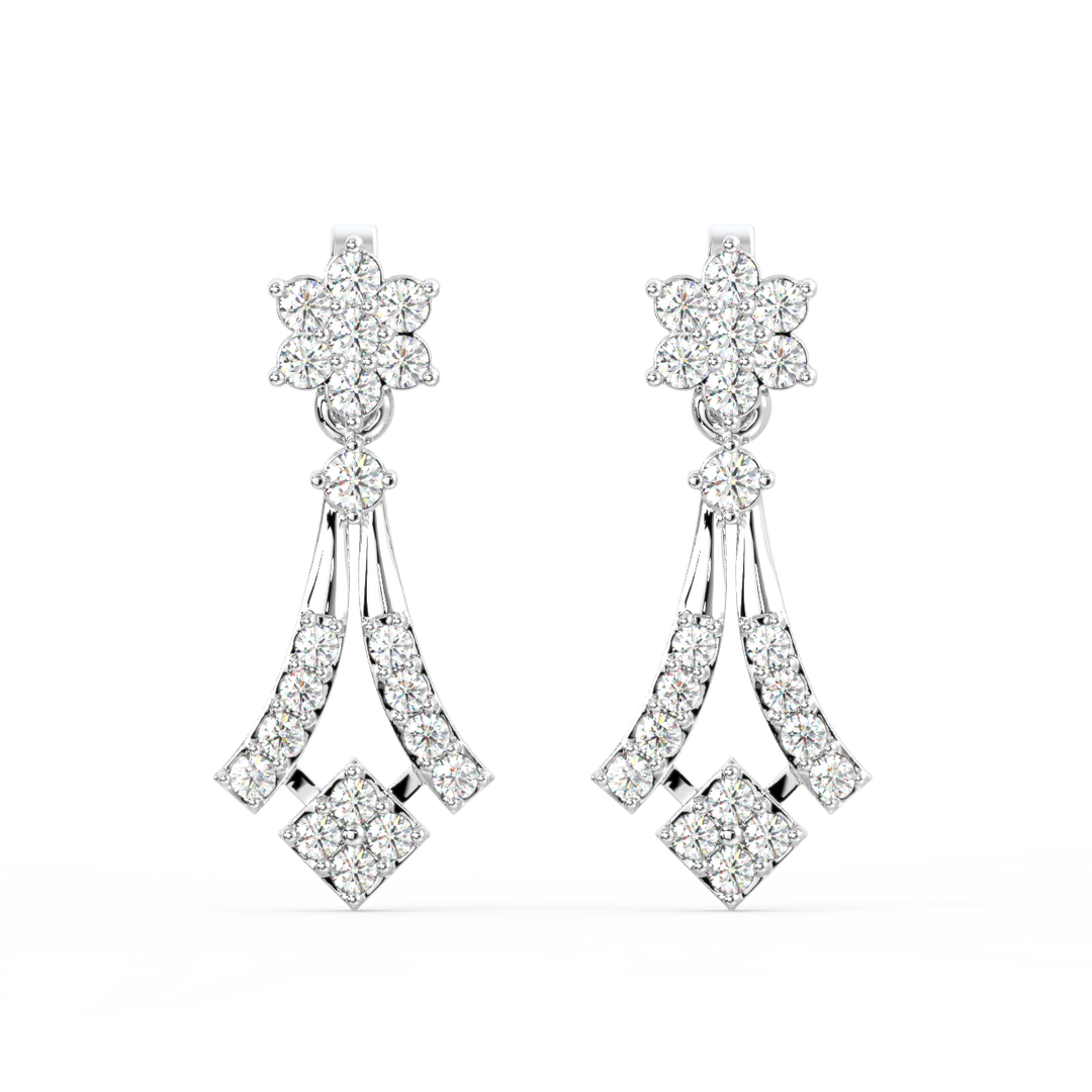 Brilliant Beauty Lab Grown Diamond Drop Earrings by Stefee Jewels