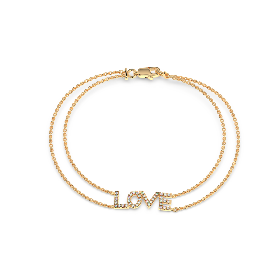 Love Chain Lab Grown Diamond Bracelet by Stefee