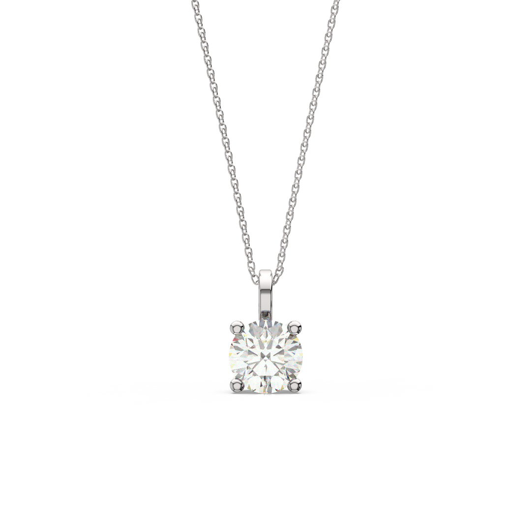 Solitaire Round Lab Grown Diamond Pendant by Stefee