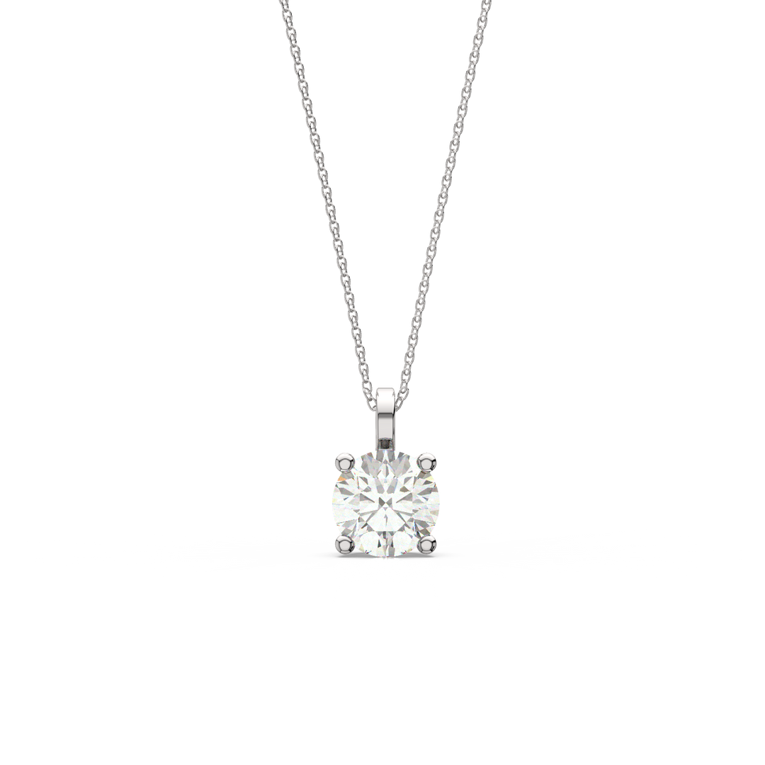 Solitaire Round Lab Grown Diamond Pendant by Stefee
