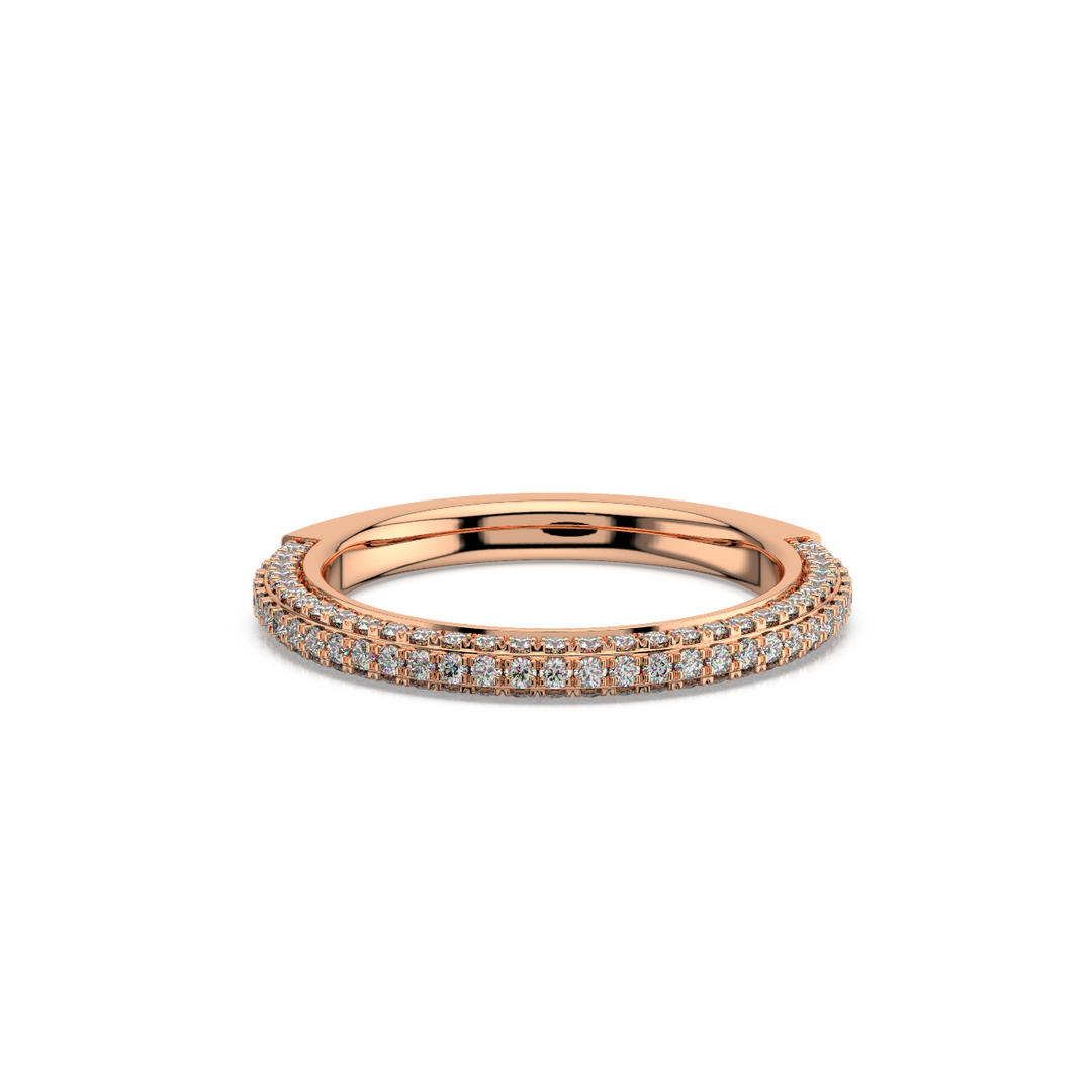Embellished Lace Band Lab Grown - Engagement Diamond Ring by Stefee Jewels
