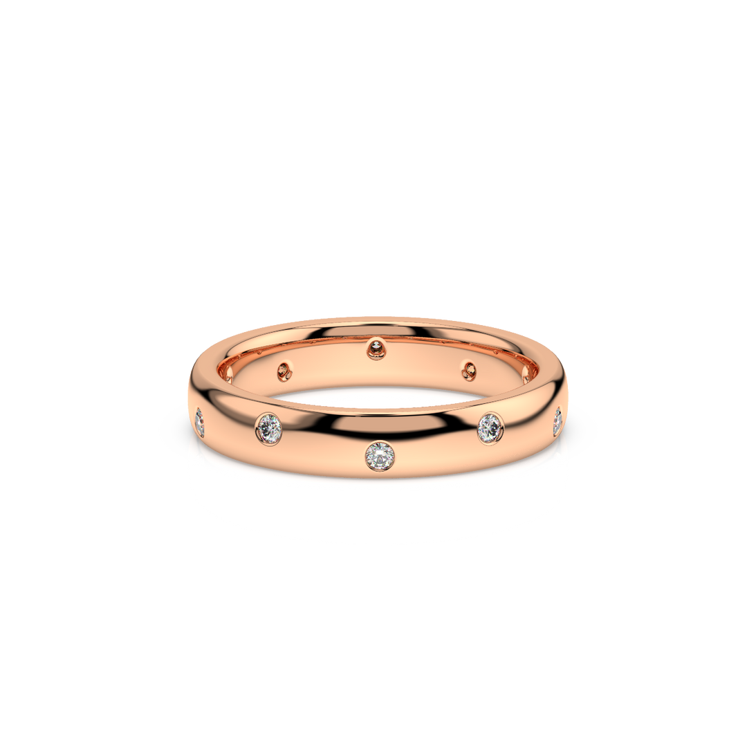 Stacking Band Ring with Lab Grown Diamond by Stefee