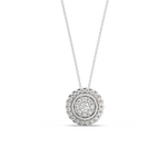 Load image into Gallery viewer, Double Halo Necklace with Pink Lab Grown Diamonds by Stefree