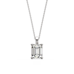 Load image into Gallery viewer, Solitaire Emerald Lab Grown Diamonds Pendant by Stefee