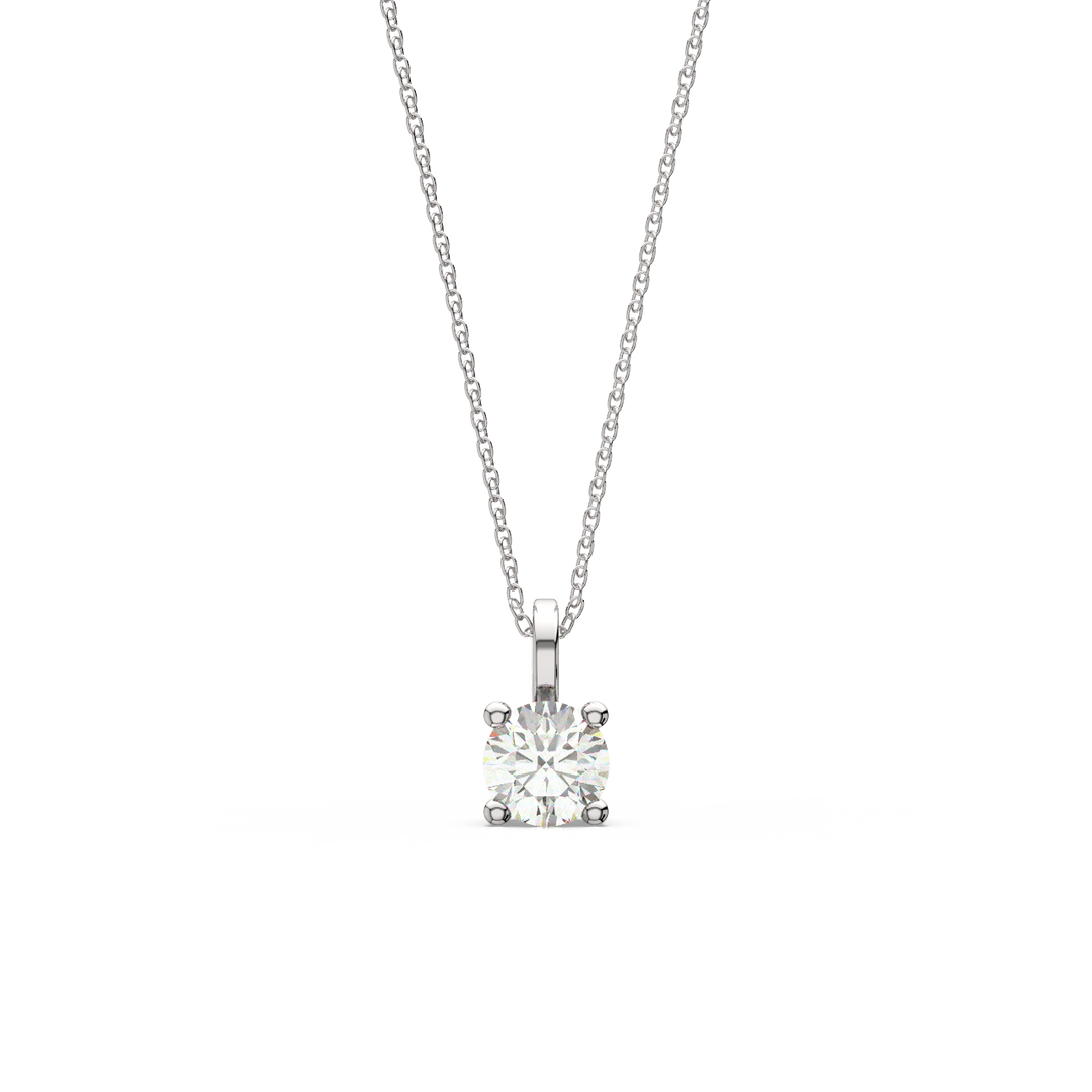 Solitaire Round Lab Grown Diamond Pendant by Stefee