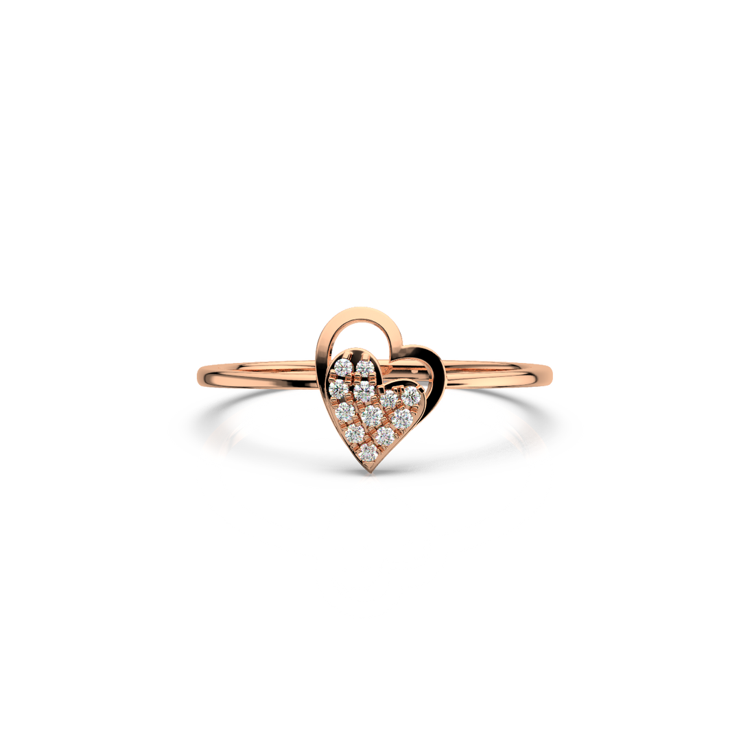Heart On Fire Lab Grown Diamond Ring by Stefee Jewels