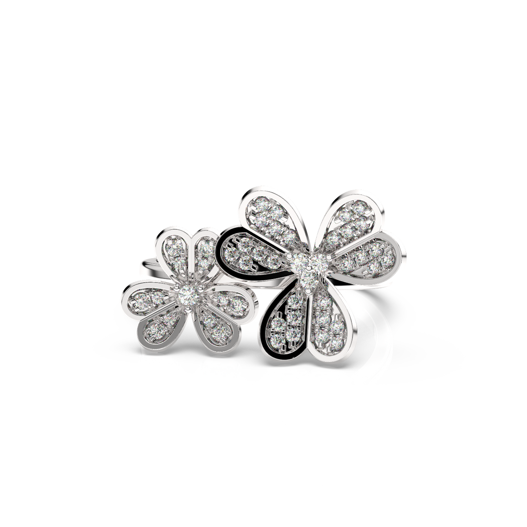 Complimenting Flowers Lab Grown Diamond Ring by Stefee Jewels