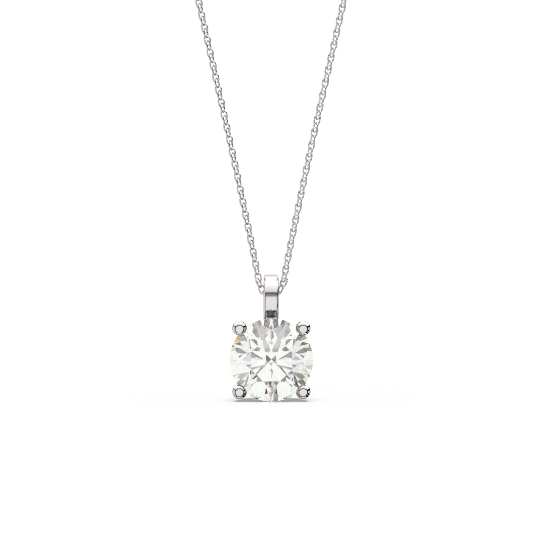 Solitaire Round Lab Grown Diamond Pendant by Stefee