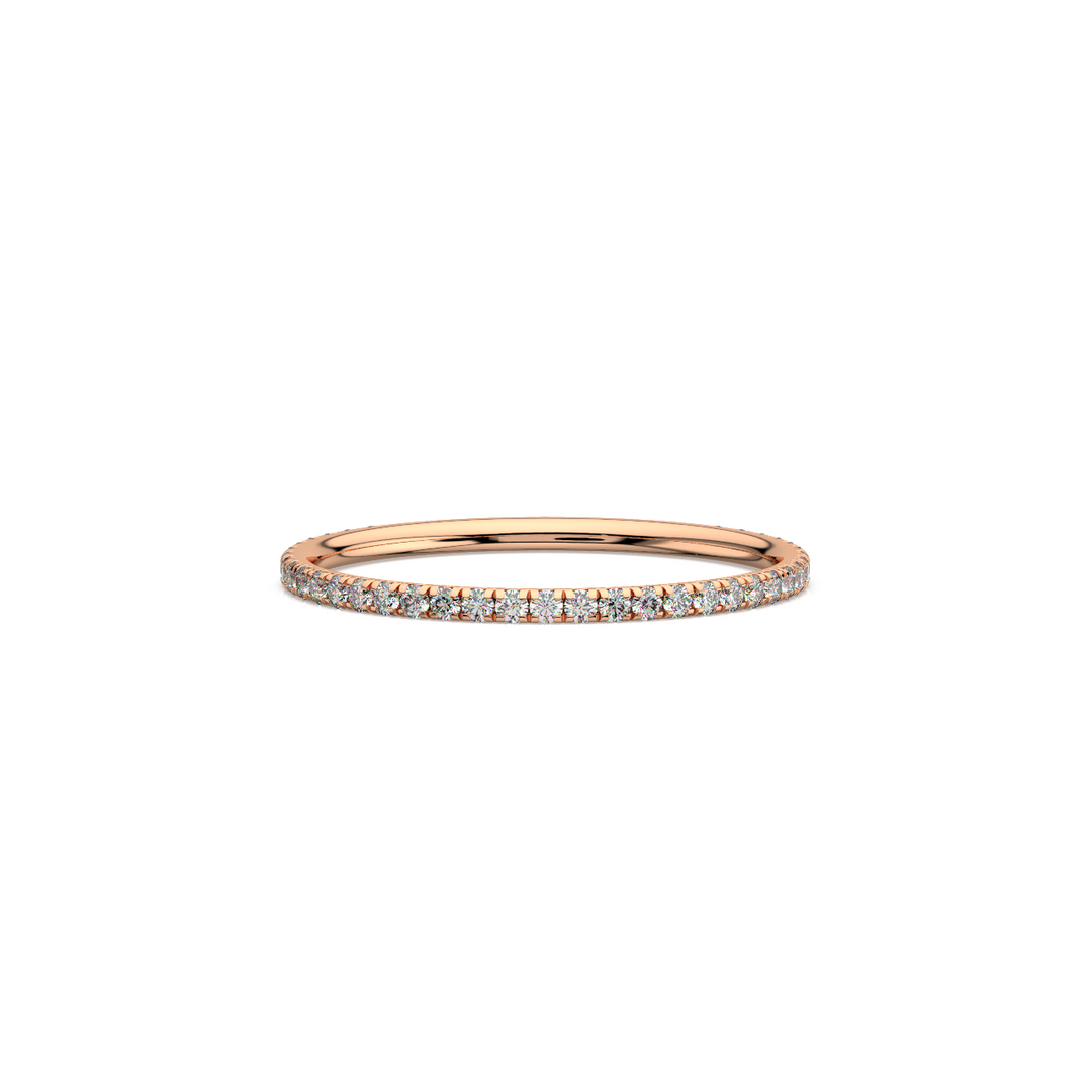 Half Eternity Lab Grown Diamond Ring by Stefee Jewels