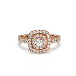 Load image into Gallery viewer, Double Halo Lab Grown - Engagement Diamond Ring by Stefee Jewels