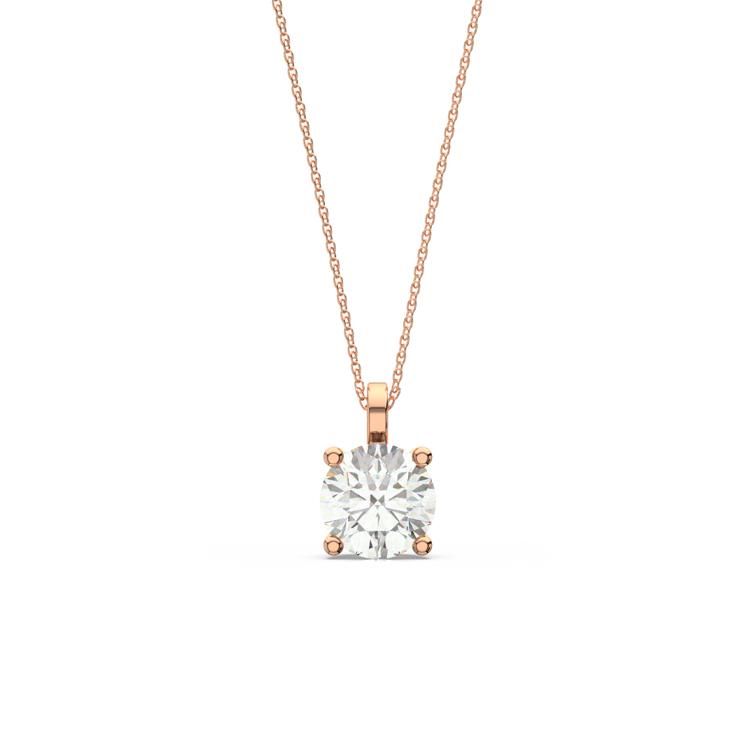 Solitaire Round Lab Grown Diamond Pendant by Stefee