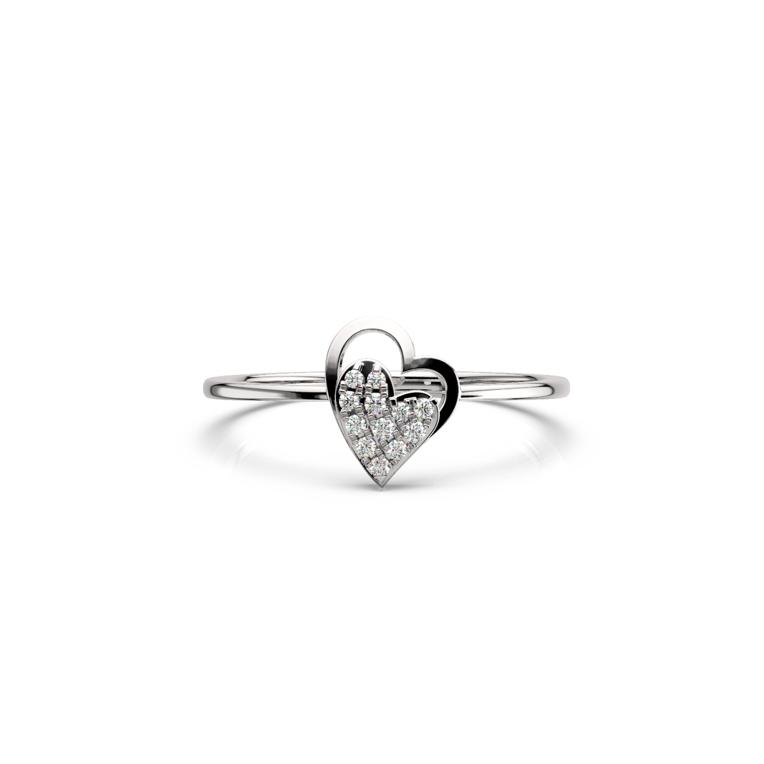 Heart On Fire Lab Grown Diamond Ring by Stefee Jewels