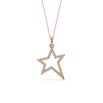 Load image into Gallery viewer, Open Star Lab Grown Diamond Pendant by Stefee