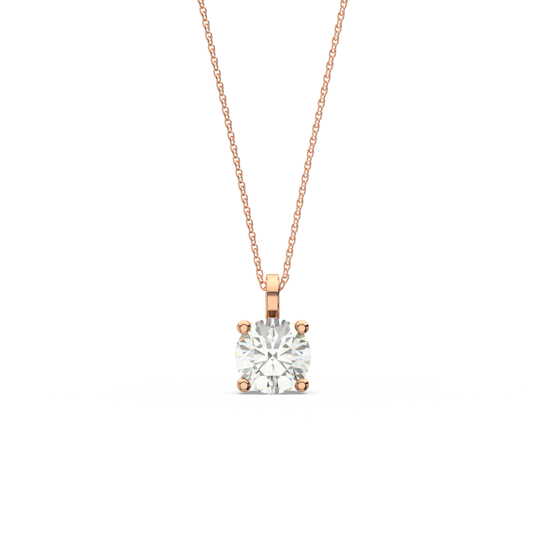 Solitaire Round Lab Grown Diamond Pendant by Stefee
