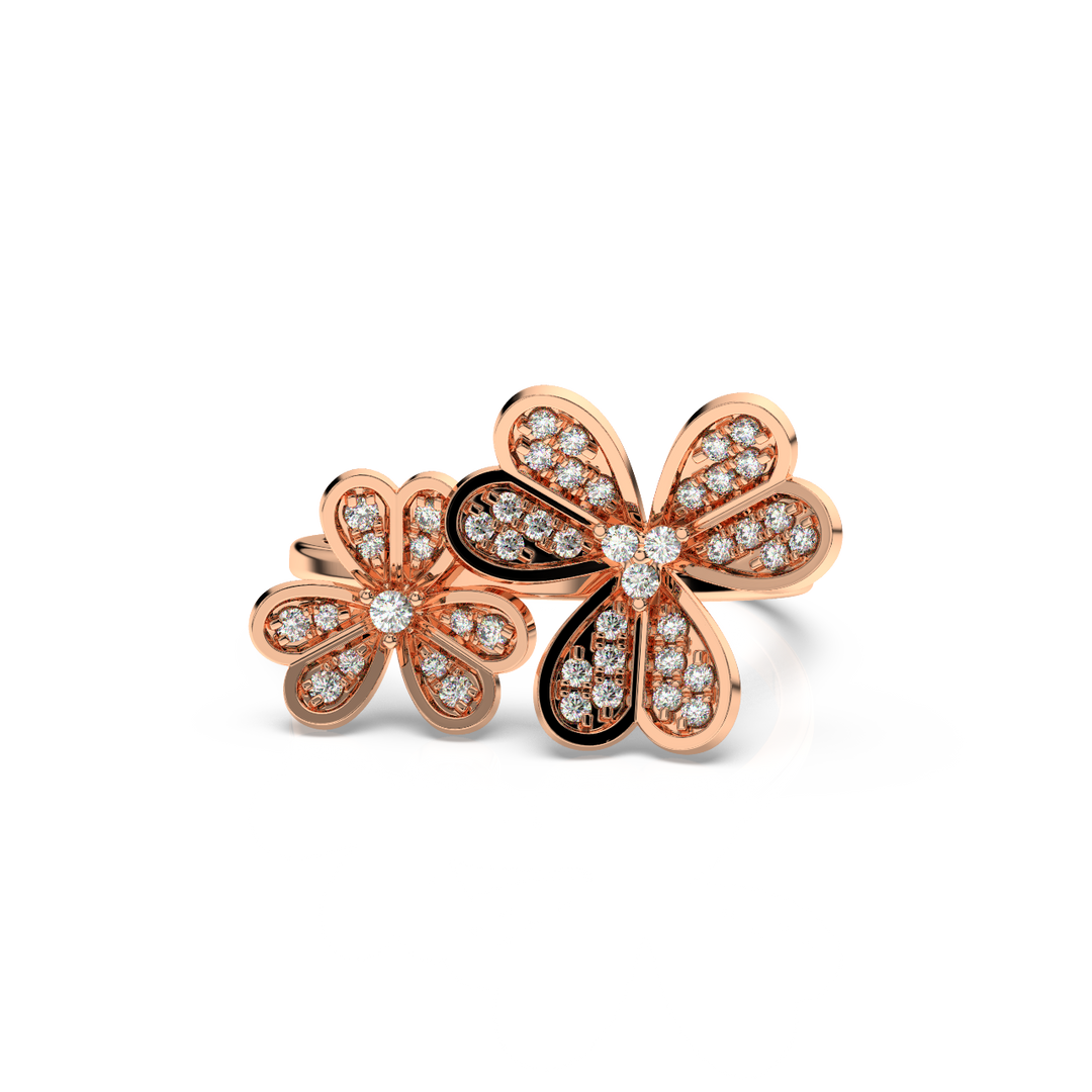 Complimenting Flowers Lab Grown Diamond Ring by Stefee Jewels
