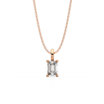Load image into Gallery viewer, Solitaire Emerald Lab Grown Diamond Pendant by Stefee