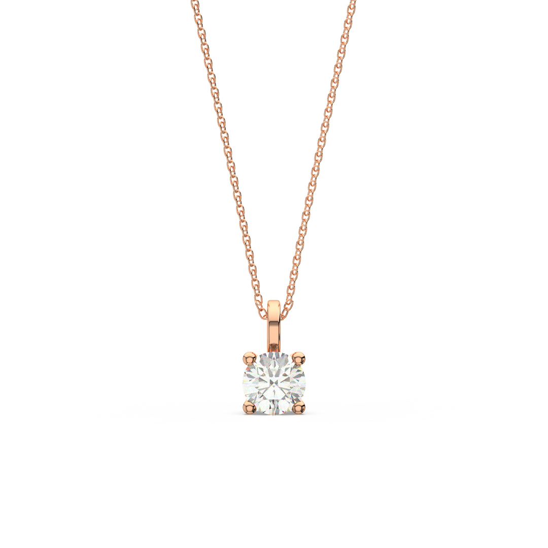 Solitaire Round Lab Grown Diamond Pendant by Stefee