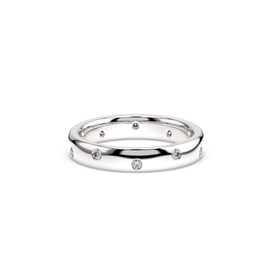 Stacking Band Ring with Lab Grown Diamond by Stefee