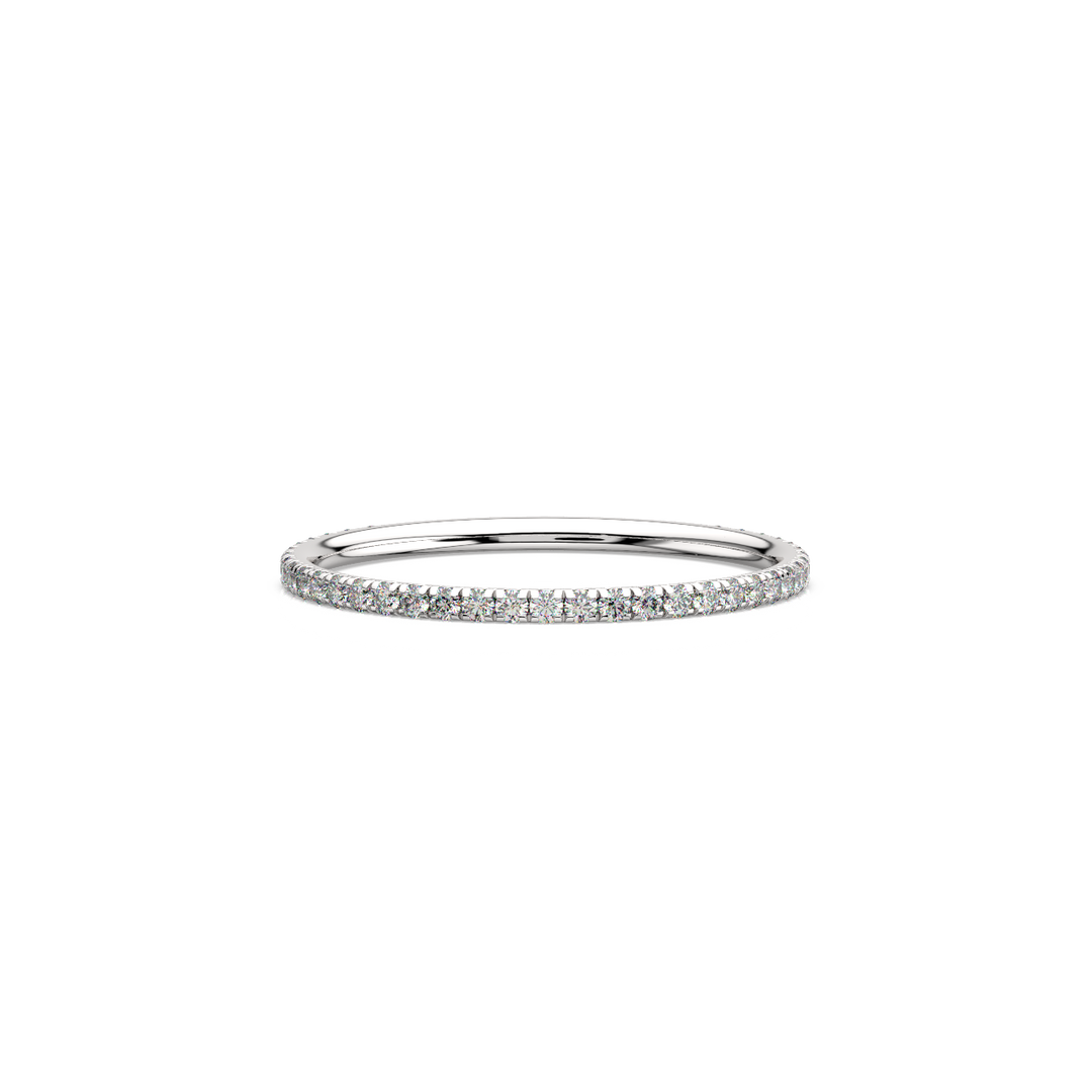 Half Eternity Lab Grown Diamond Ring by Stefee Jewels