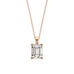Load image into Gallery viewer, Solitaire Emerald Lab Grown Diamonds Pendant by Stefee