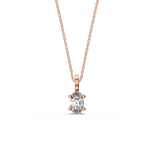 Load image into Gallery viewer, Solitaire Oval Lab Grown Diamond Pendant by Stefee