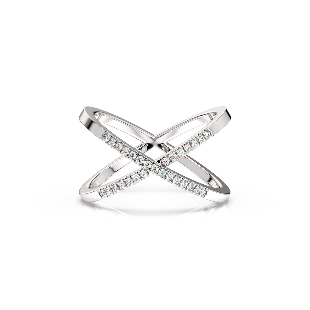 Signum Cross Lab Grown Diamond Ring by Stefee Jewels