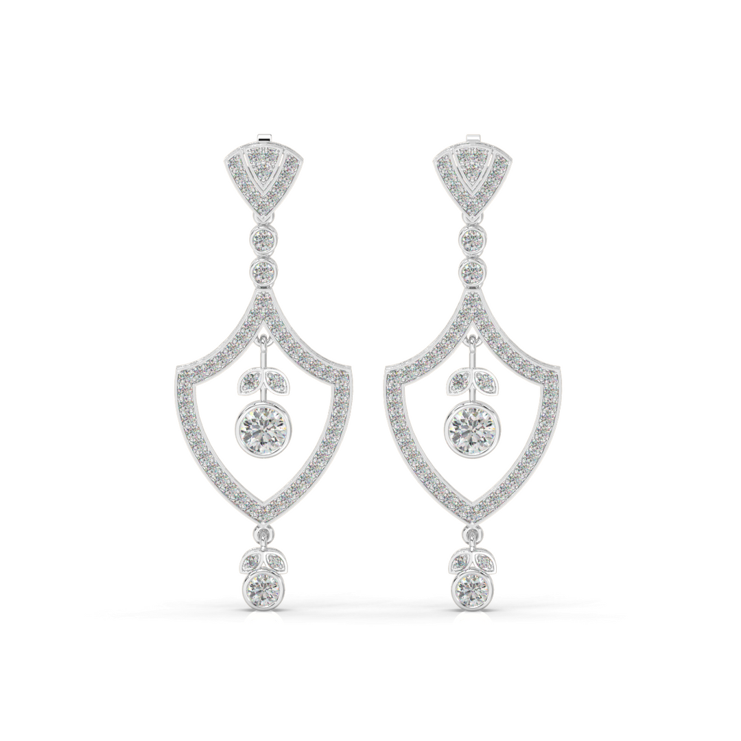 Sparkling Stars Lab Grown Diamond Drop Earrings by Stefee Jewels