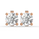 Load image into Gallery viewer, Solitaire Round Lab Grown Diamond Studs Earrings by Stefee
