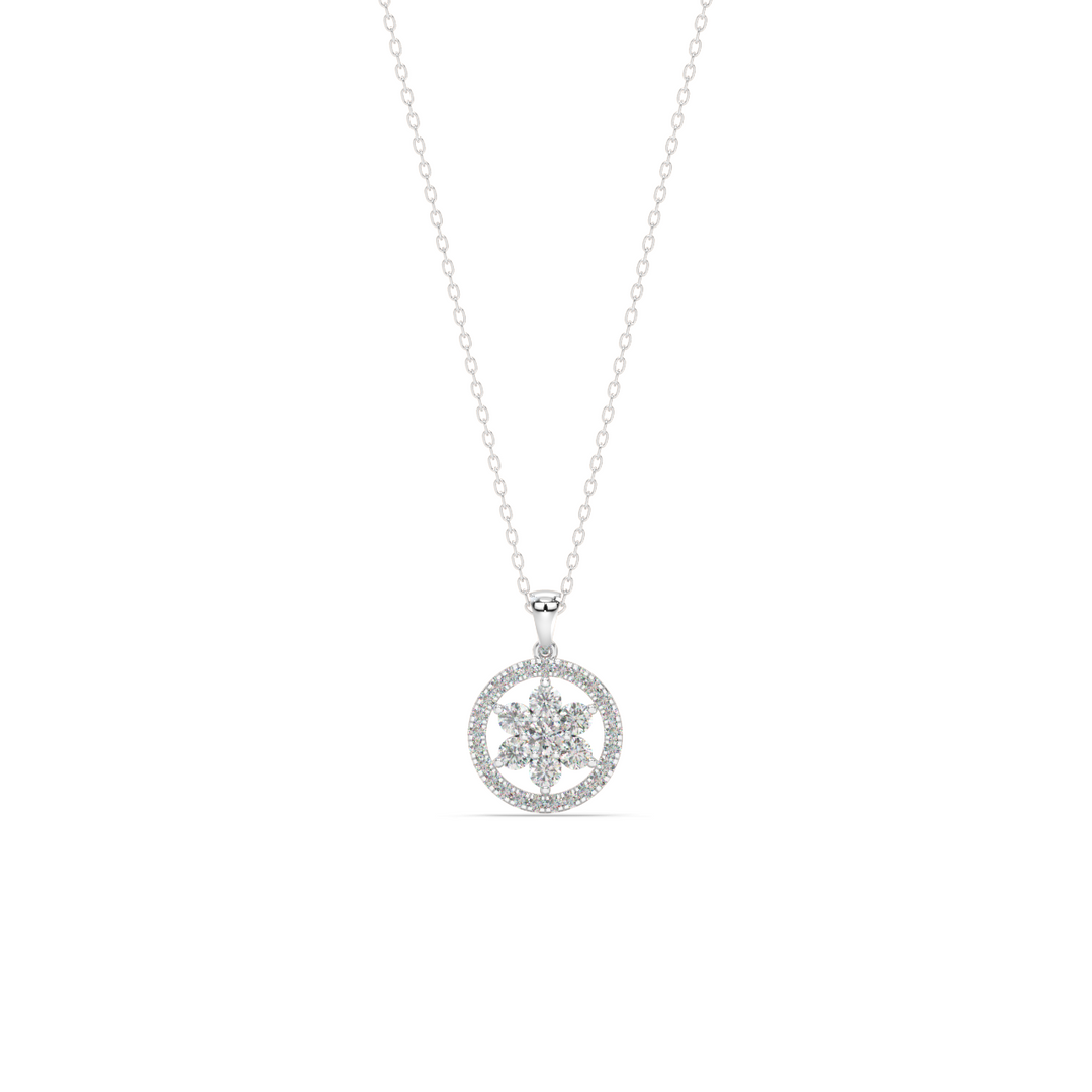 Blooming Radiance Lab Grown Diamond  Pendant Set by Stefee Jewels