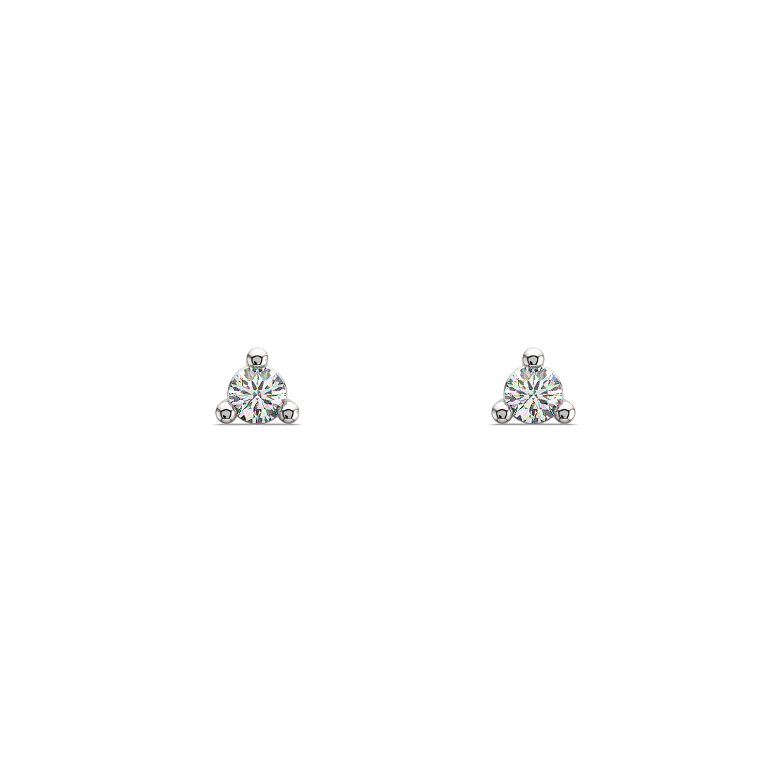 Tiny Diamond Studs Lab Grown Diamond Studs Earrings by Stefee
