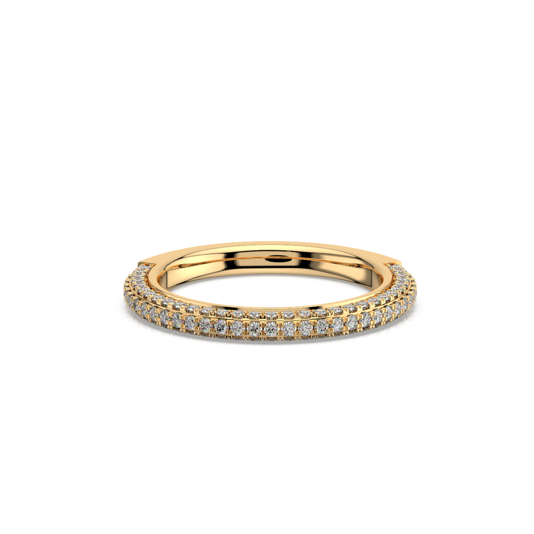 Embellished Lace Band Lab Grown - Engagement Diamond Ring by Stefee Jewels