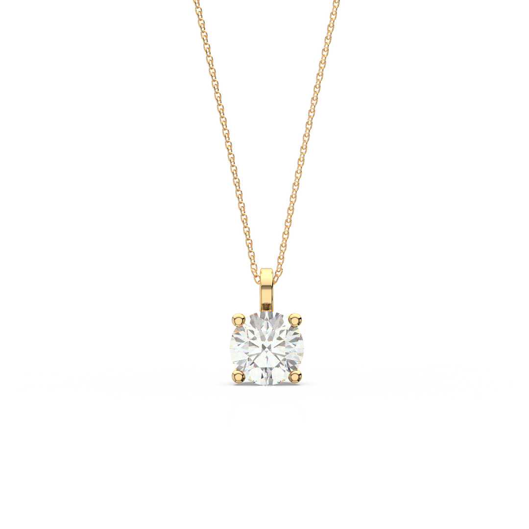 Solitaire Round Lab Grown Diamond Pendant by Stefee