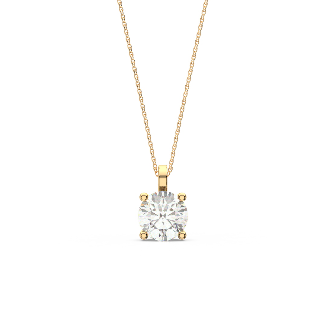Solitaire Round Lab Grown Diamond Pendant by Stefee