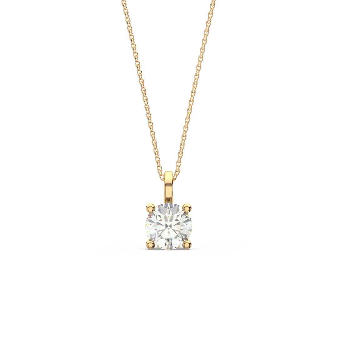 Solitaire Round Lab Grown Diamond Pendant by Stefee