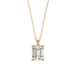 Load image into Gallery viewer, Solitaire Emerald Lab Grown Diamonds Pendant by Stefree