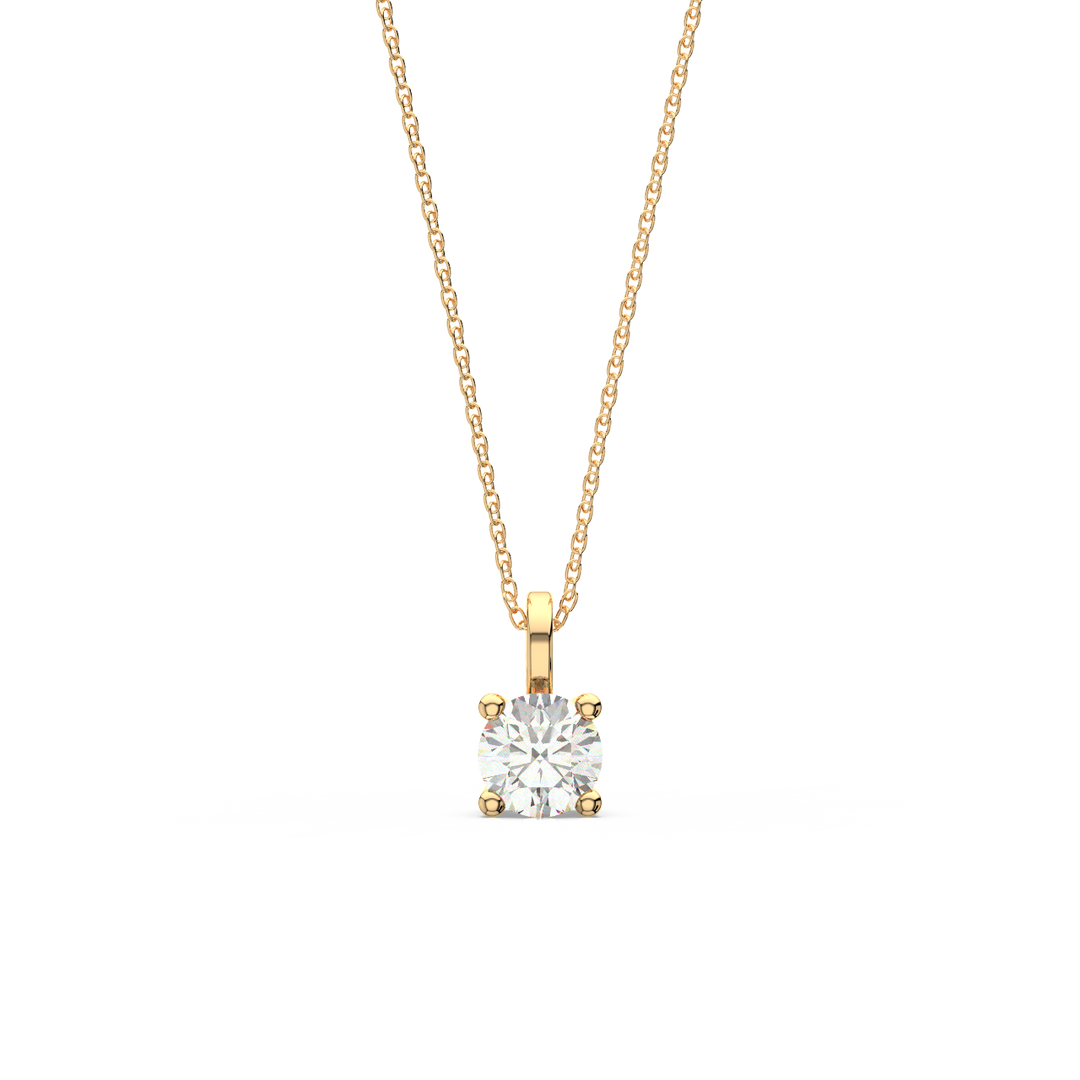 Solitaire Round Lab Grown Diamond Pendant by Stefee
