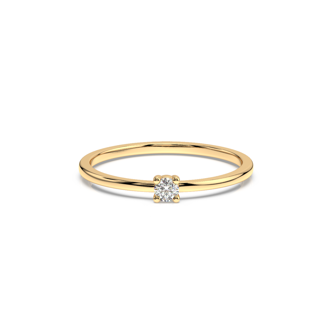 Tiny Diamond Lab Grown Diamond Ring by Stefee Jewels