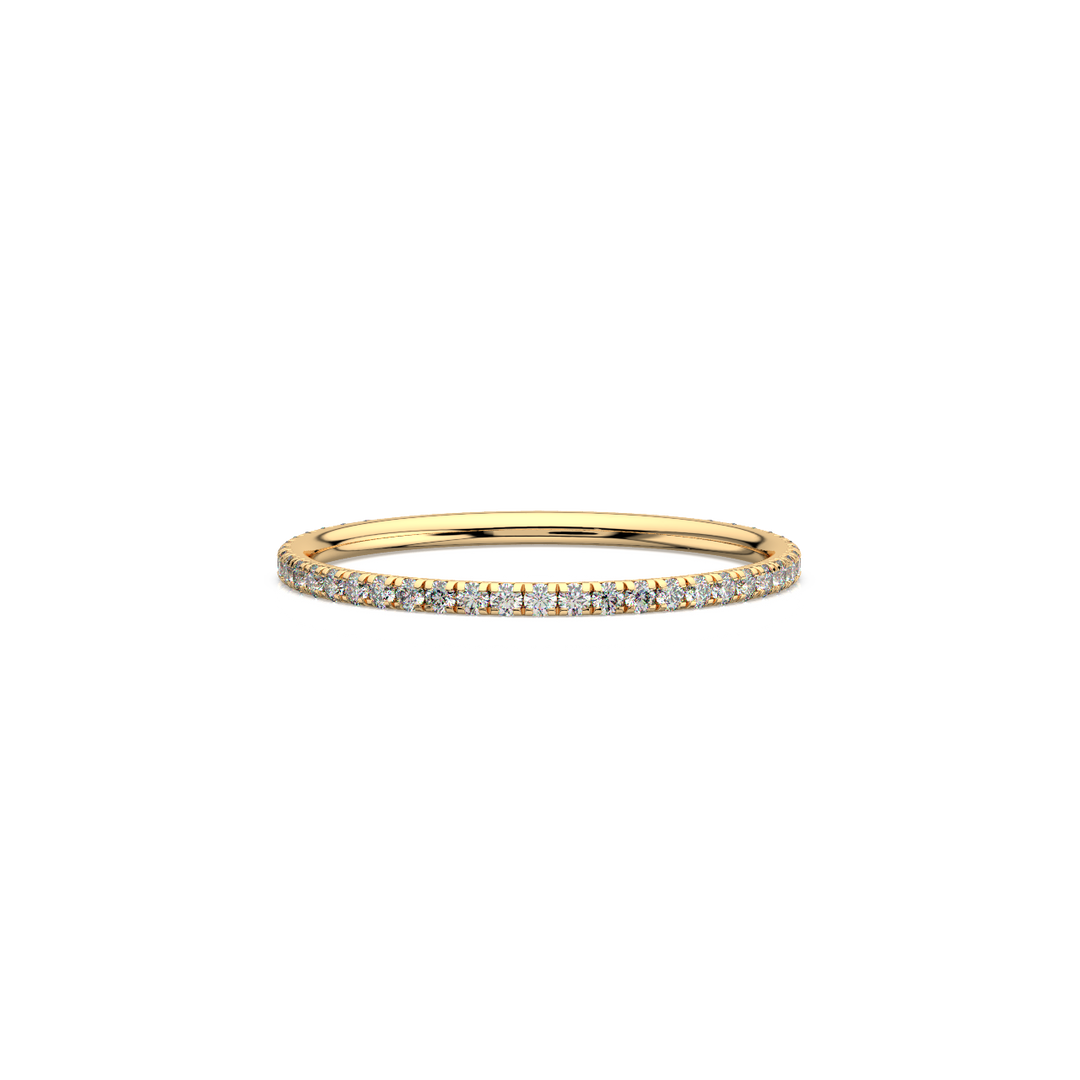 Half Eternity Lab Grown Diamond Ring by Stefee Jewels