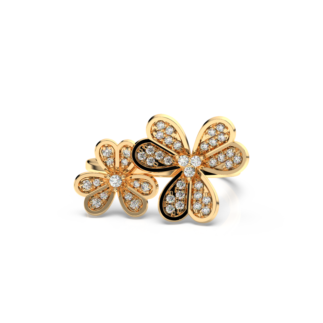 Complimenting Flowers Lab Grown Diamond Ring by Stefee Jewels