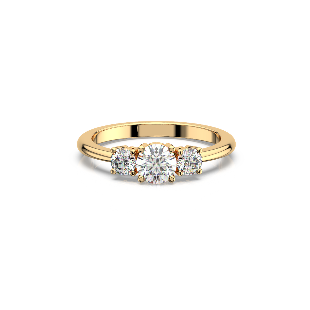 3 Stone Diamond Ring For Women | Starting Range ₹12999