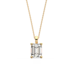 Load image into Gallery viewer, Solitaire Emerald Lab Grown Diamonds Pendant by Stefee